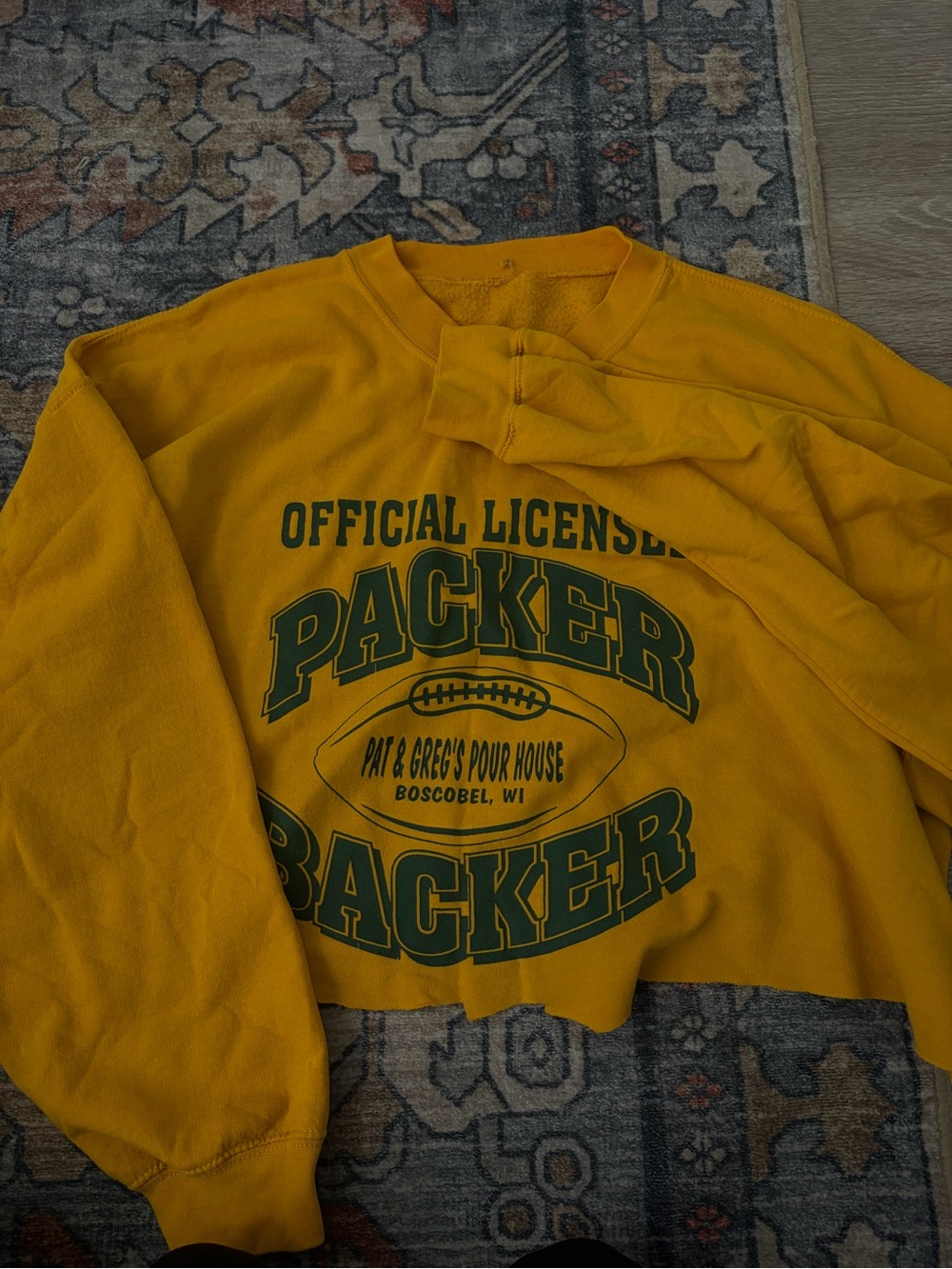 Official Licensed Packer Crewneck Sweatshirt - Yellow